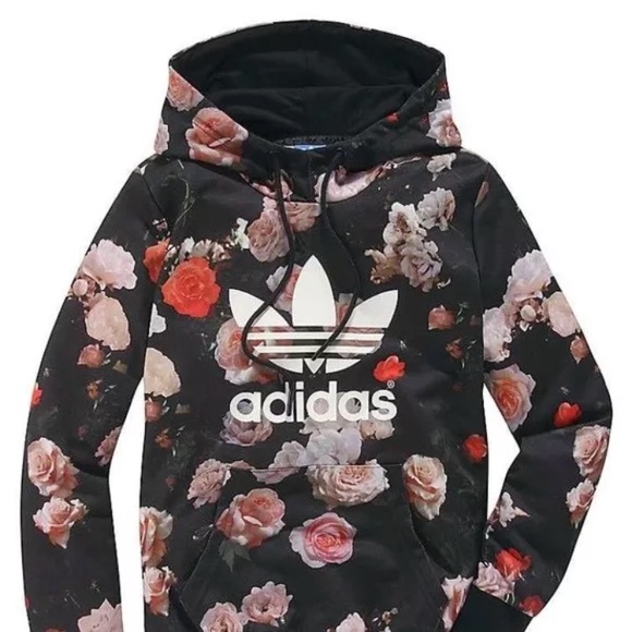 adidas originals trefoil flower hoodie